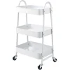 Carrello da cucina bianco con 3 vani portaoggetti