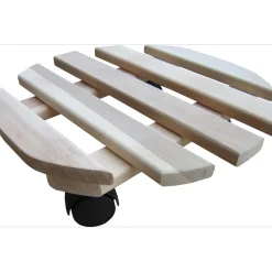 Carrello portapiante liscio rotondo Ø 30 cm faggio