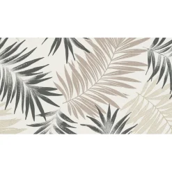 Carta da parati felce beige nera
