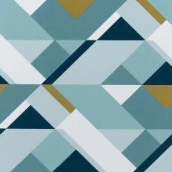 Carta da parati geometrica azzurra
