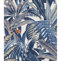 Carta da parati ramage blu