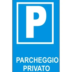 Cartello condominiale "Parcheggio privato" 25 x 45 cm
