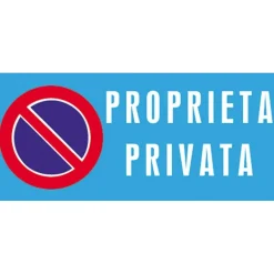 Cartello condominiale "Proprietà privata" 40 x 18 cm
