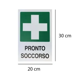 Cartello pronto soccorso 20x30 cm