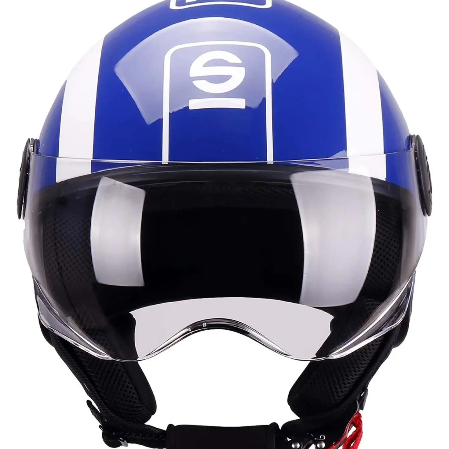 Casco moto Demi Jet Sparco SP601 blu/bianco M
