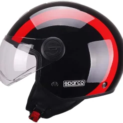 Casco moto Demi Jet Sparco SP601 nero/rosso L