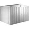 Casetta da giardino Biohort Europa sp 0,5 mm 209x316x228 cm argento 2 batt.