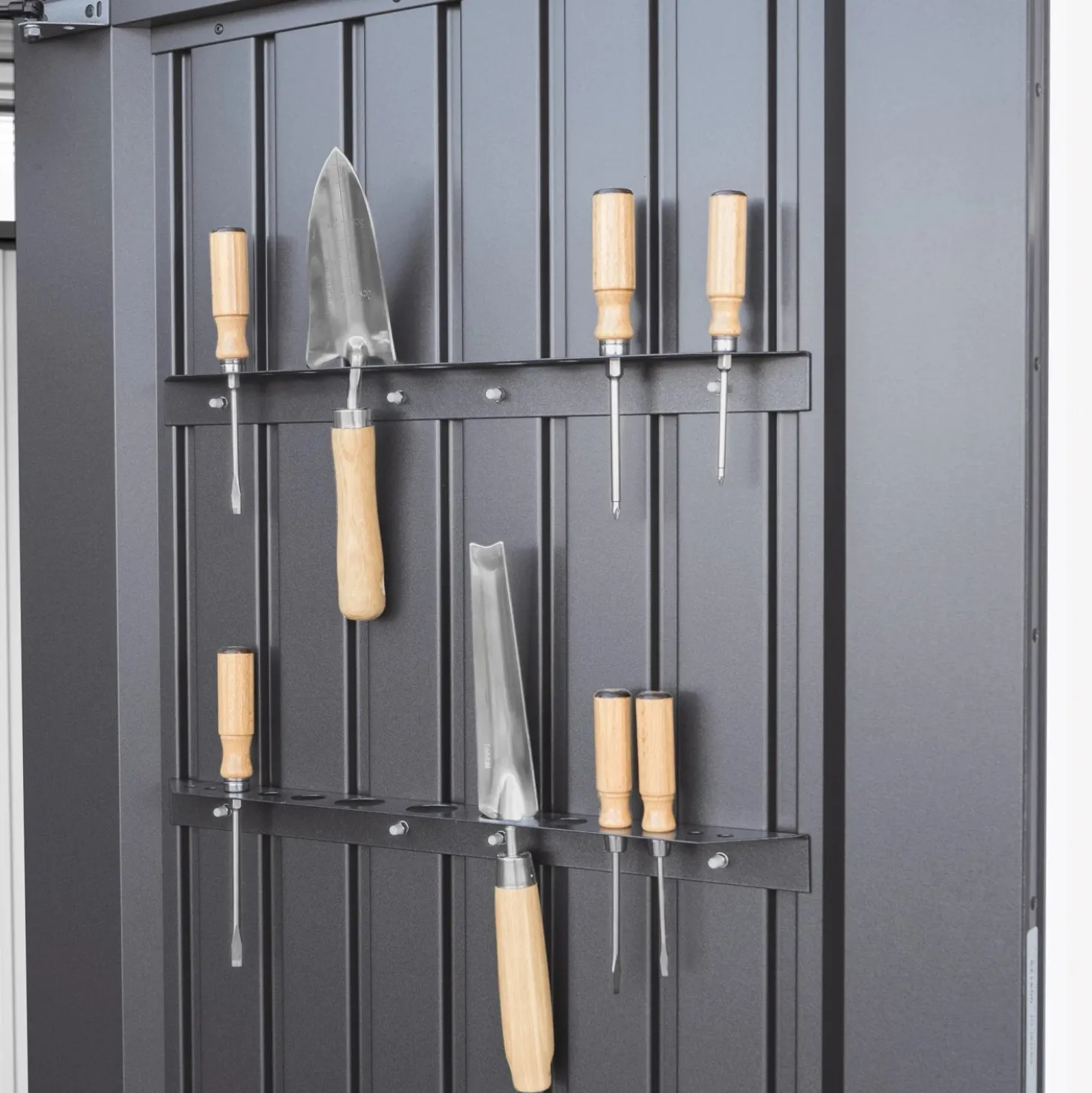 Casetta da giardino Biohort HighLine sp 0,5 mm 275x315x222 cm grigio 2 batt.