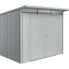 Casetta da giardino Biohort AvantGarde sp 0,5 mm 260x220x218 cm argento 2 batt.