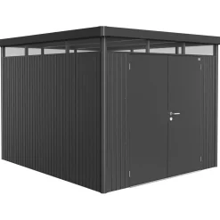Casetta da giardino Biohort HighLine sp 0,5 mm 275x275x222 cm grigio 2 batt.