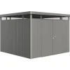 Casetta da giardino Biohort Highline sp 0,5 mm 315x315x222 cm quarzo 2 batt.