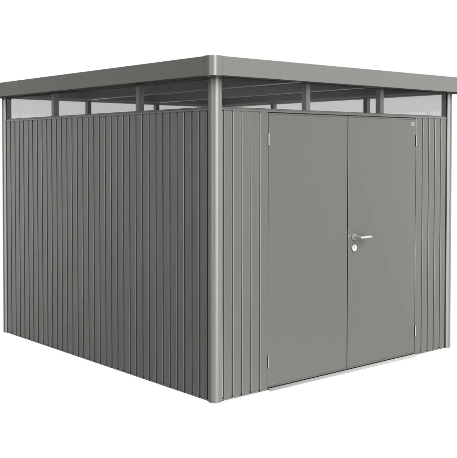 Casetta da giardino Biohort HighLine sp 0,5 mm 222x275x31 cm quarzo 2 batt.