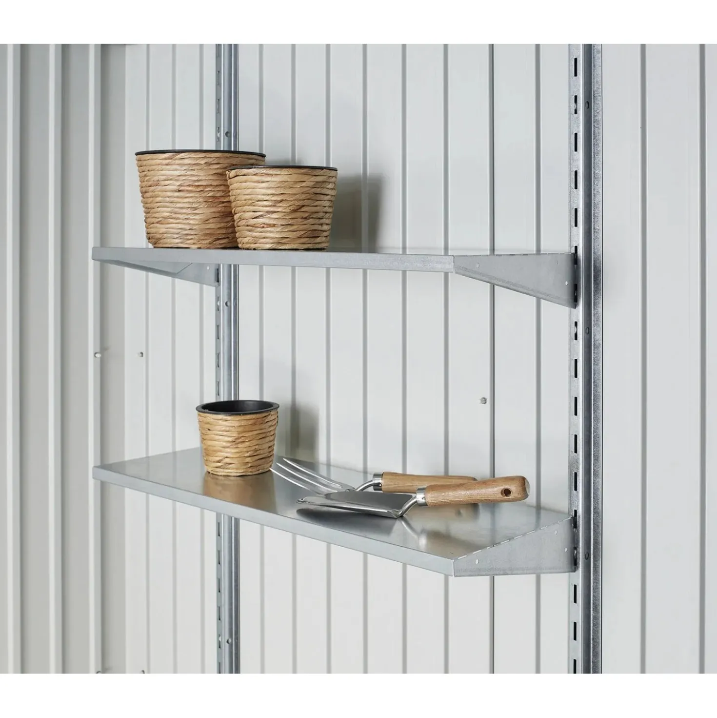 Casetta da giardino Biohort HighLine sp 0,5 mm 222x275x31 cm quarzo 2 batt.