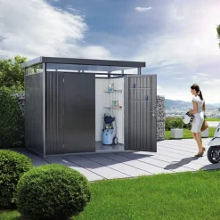 Casetta da giardino Biohort HighLine sp 0,5 mm 222x275x195 cm grigio 2 batt.
