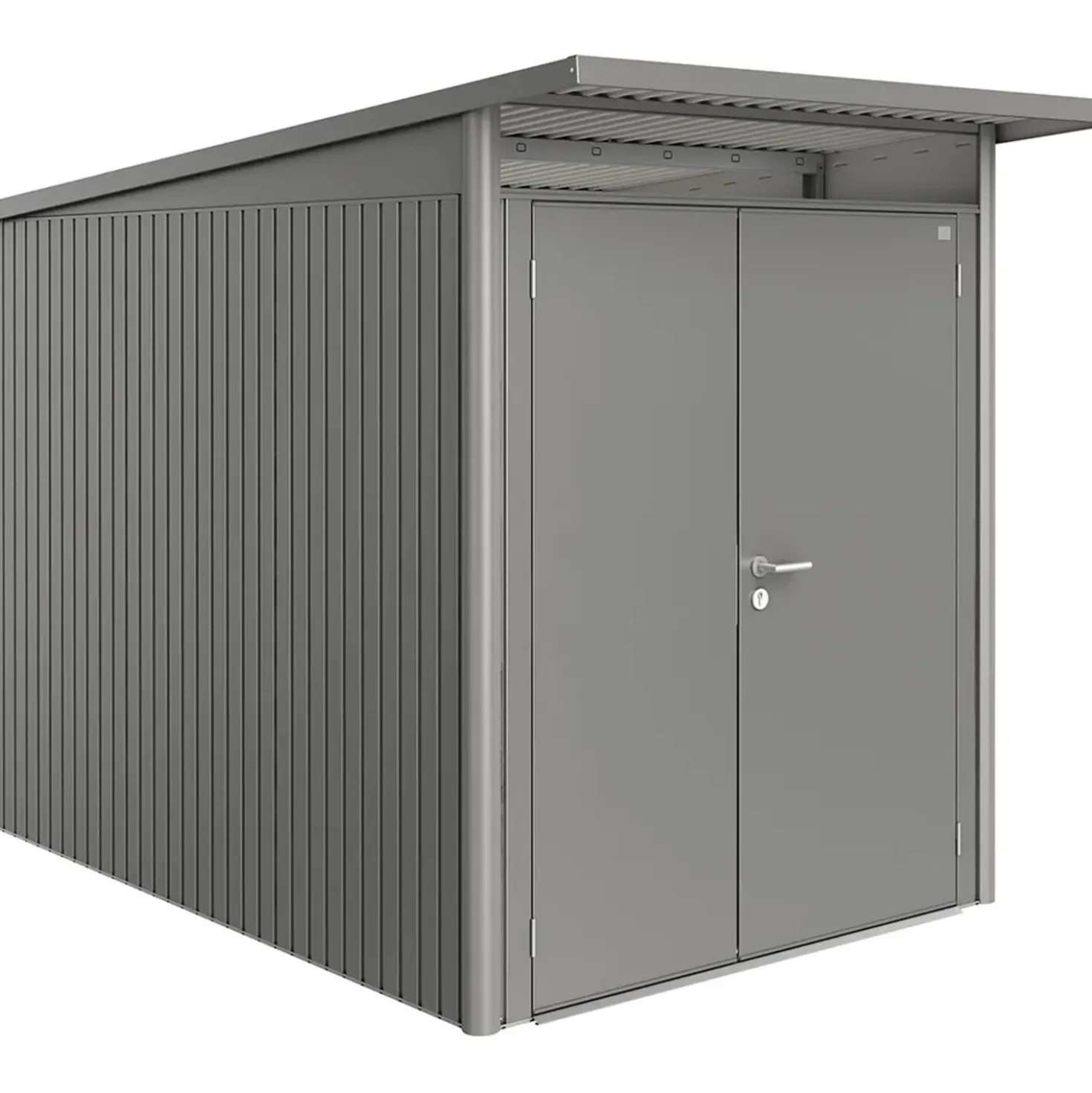 Casetta da giardino Biohort AvantGarde sp 0,5 mm 180x300x218 cm quarzo 2 batt.