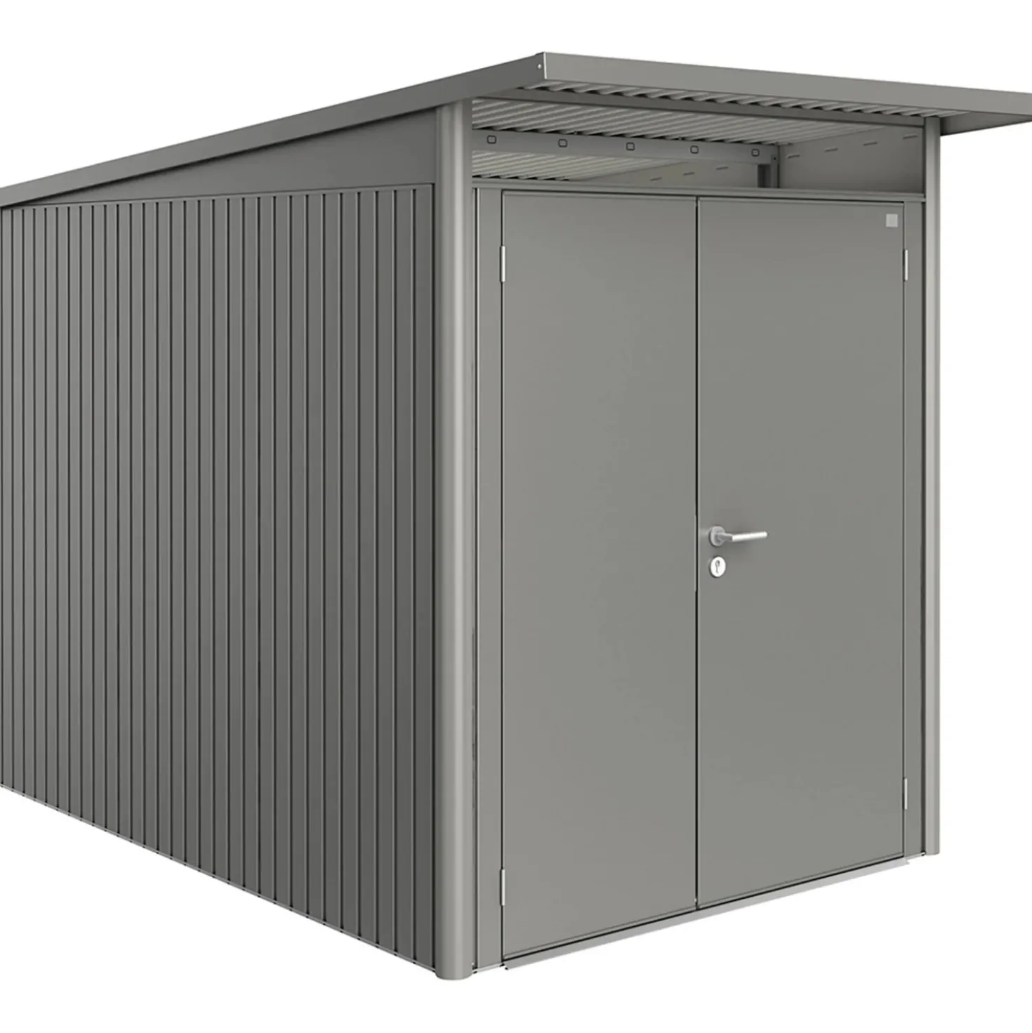 Casetta da giardino Biohort AvantGarde sp 0,5 mm 180x300x218 cm quarzo 2 batt.