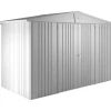 Casetta da giardino Biohort Europa sp 0,5 mm 209x316x156 cm argento 2 batt