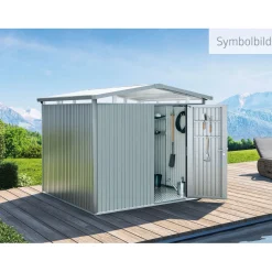 Casetta da giardino Biohort Panorama sp 0,5 mm 227x158x273 cm argento standard