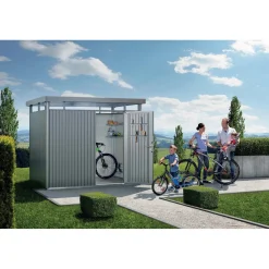 Casetta da giardino Biohort HighLine sp 0,5 mm 222x275x19 cm quarzo standard