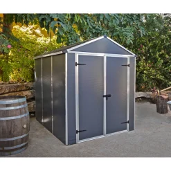 Casetta da giardino Canopia Rubicon sp 10 mm 229x185x217 cm grigio 2 batt.