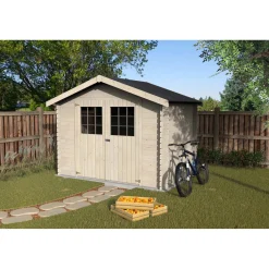 Casetta da giardino in legno Flosova sp 28 mm H232xL317xP213 cm