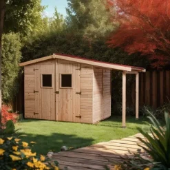 Casetta da giardino in legno sp 16 mm H210xL370xP187 cm