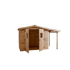 Casetta da giardino in legno sp 16 mm H210xL370xP187 cm