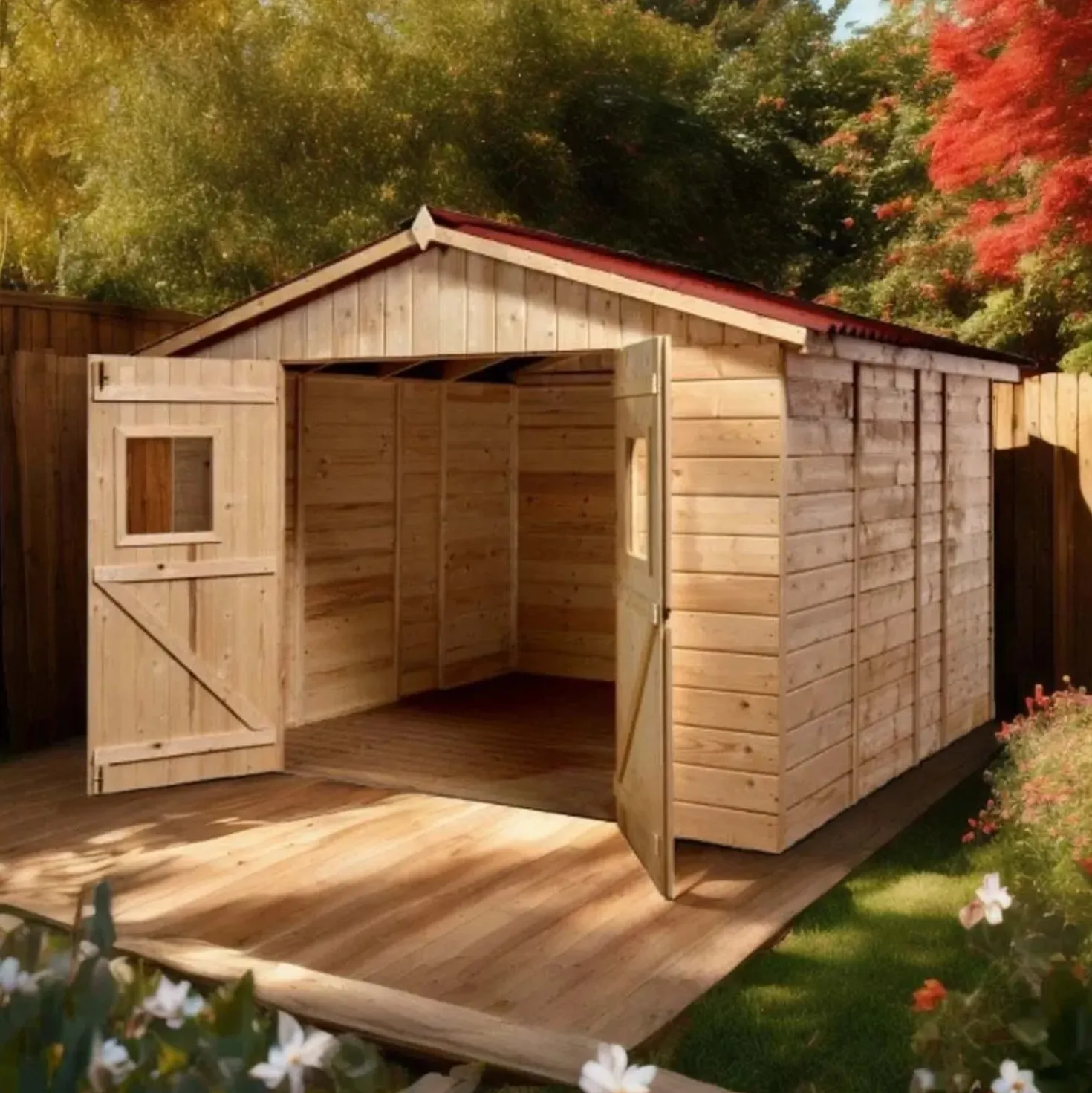 Casetta da giardino in legno sp 16 mm H226xL300xP300 cm