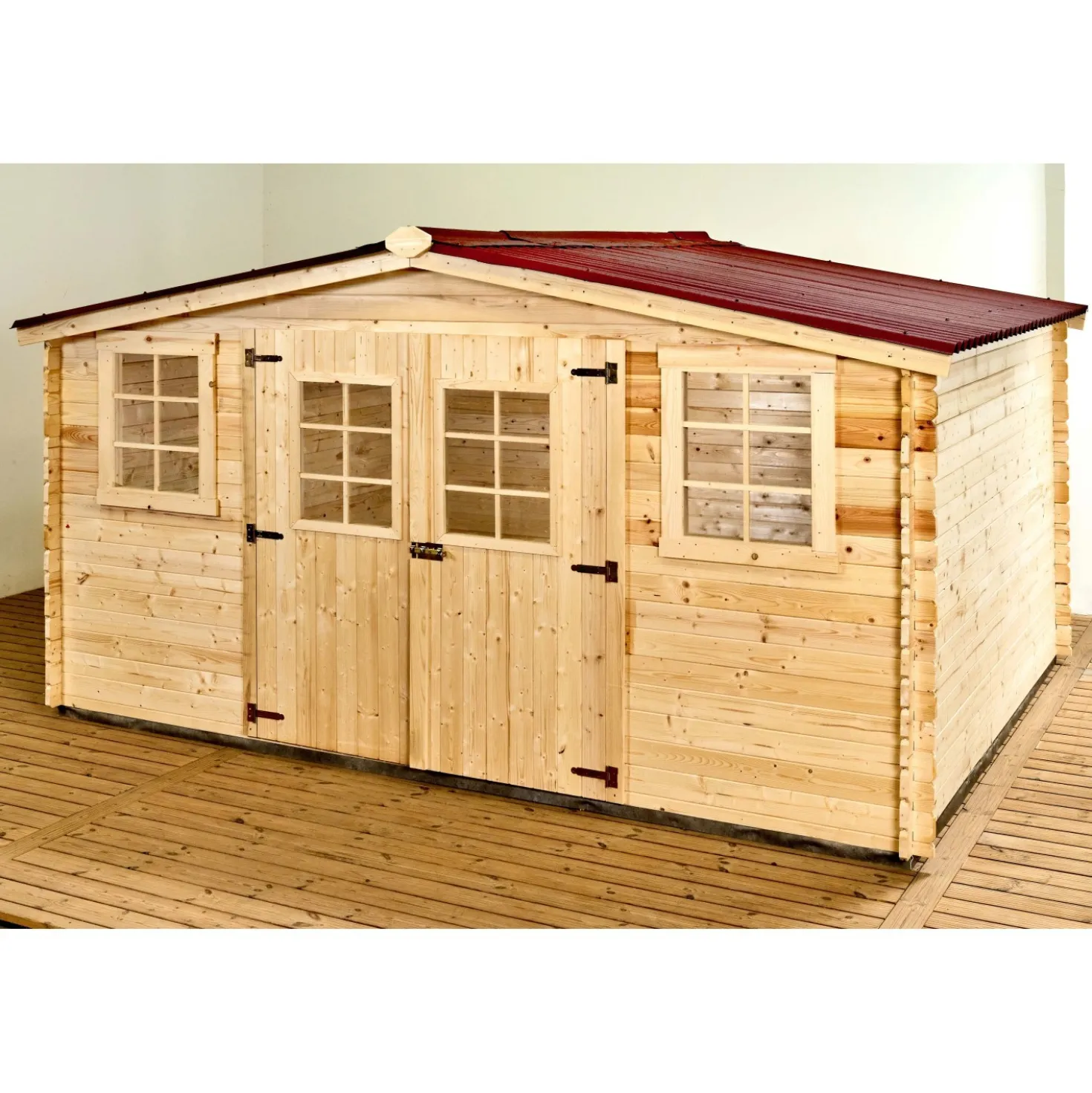 Casetta da giardino in legno sp 28 mm H207xL416xP404 cm