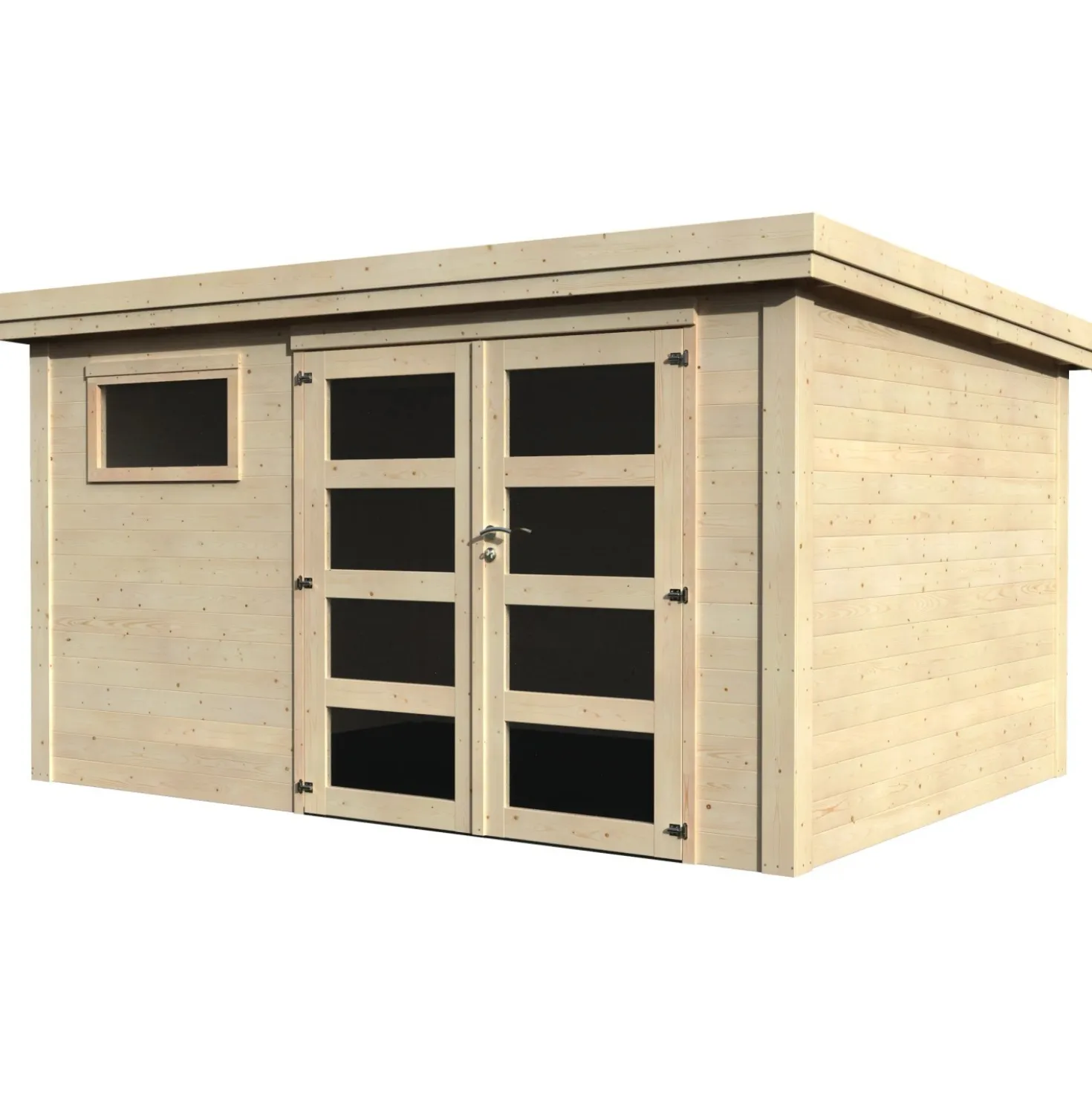Casetta da giardino in legno Blockhaus Idra sp 28 mm H216xL390xP305 cm