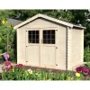 Casetta da giardino in legno Blockhaus Mileto sp 28 mm H239xL317xP202 cm