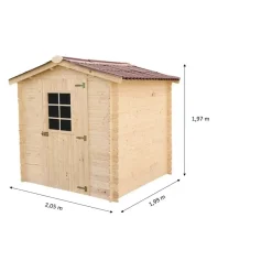 Casetta da giardino in legno con pavimento sp 20 mm H197xL199xP205 cm