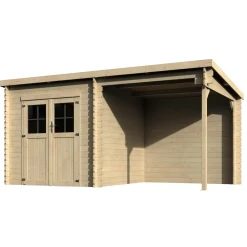Casetta da giardino in Legno Noa sp 28 mm H213xL447xP234 cm
