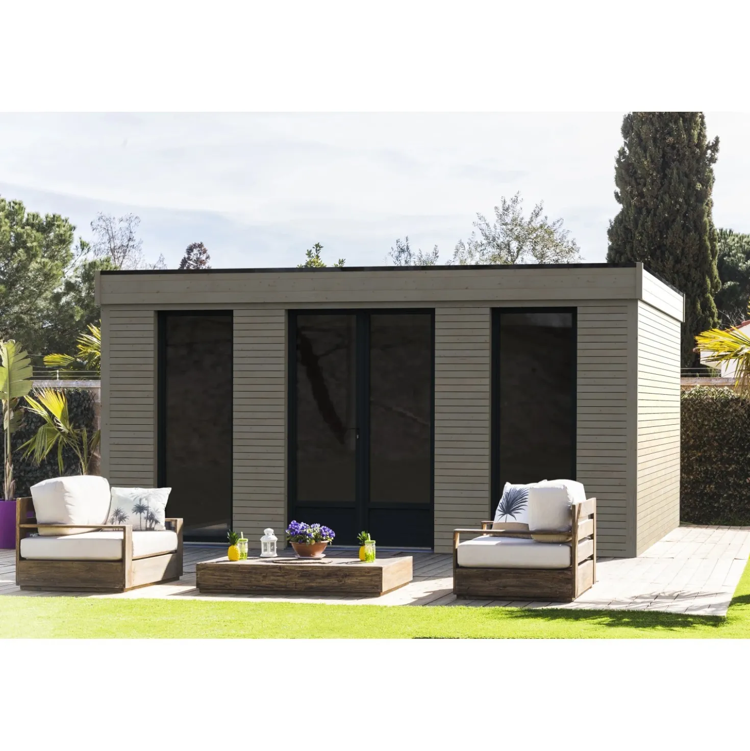 Casetta da giardino in legno semi-abitabile H250xL497xP497 cm 21,34 m²