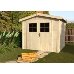 Casetta da giardino in legno Blockhaus Mykonos sp 19 mm H212xL263xP250 cm