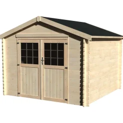 Casetta da giardino in legno Blockhaus Atene sp 34 mm H239xL317xP313 cm