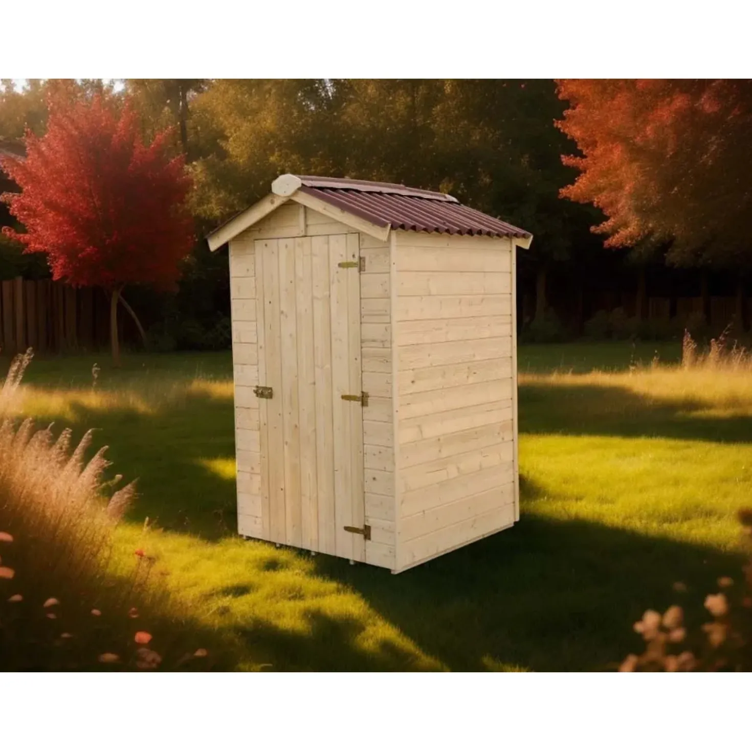Casetta da giardino in legno sp 16 mm H203xL136xP146 cm