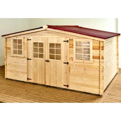 Casetta da giardino in legno sp 28 mm H207xL416xP304 cm