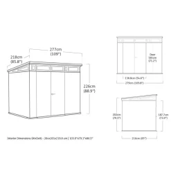 Casetta da giardino in plastica Keter Pent sp. 20 mm marrone chiaro 6 m²