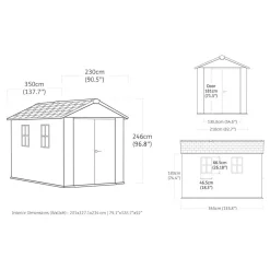 Casetta da giardino in plastica Keter Apex sp.20 mm marrone scuro 6,8 m²