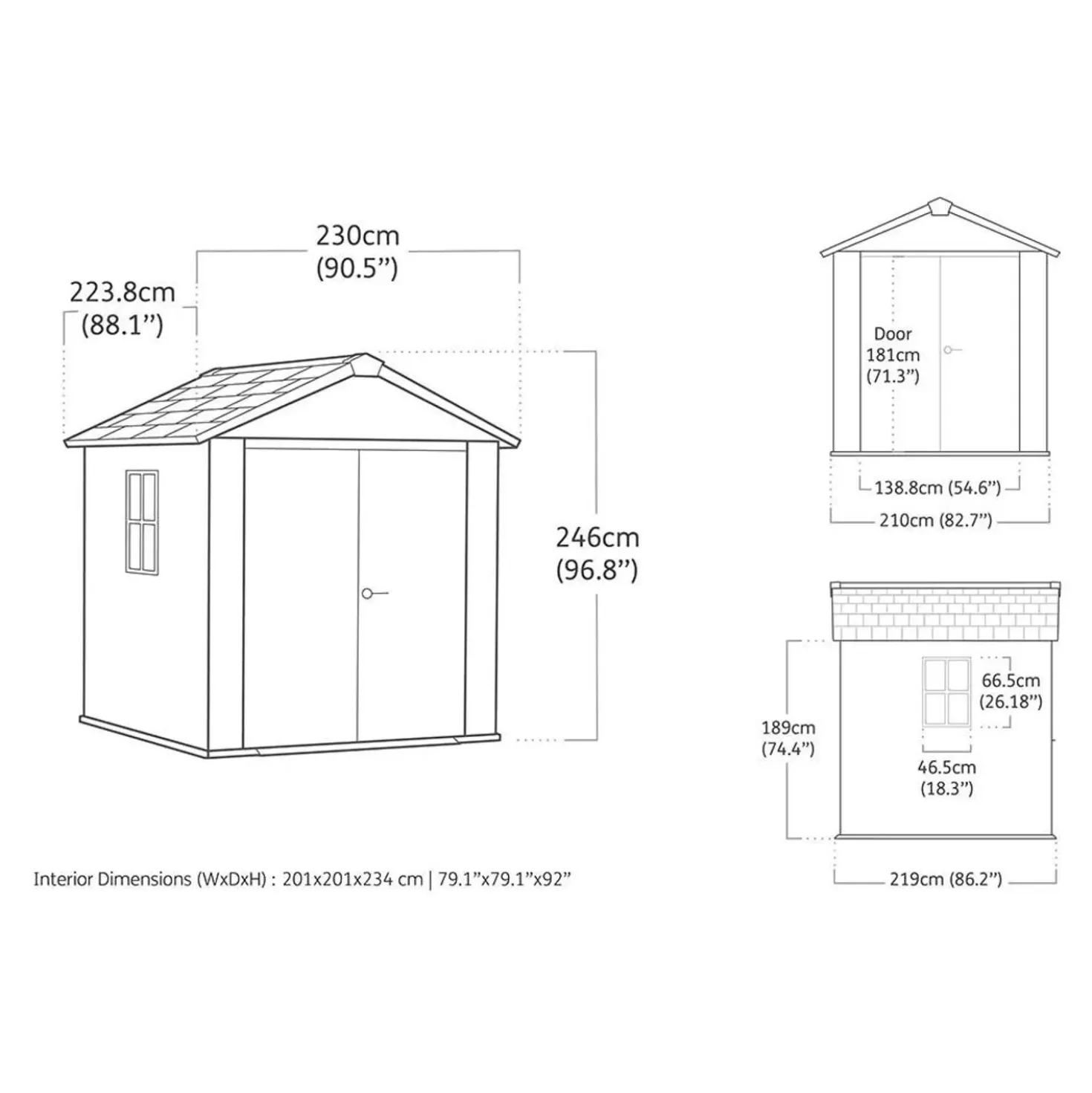 Casetta da giardino in plastica Keter Apex sp.20 mm marrone scuro 7,4 m²