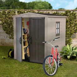 Casetta da giardino in plastica Keter Factor sp 1,6 mm marrone 3,39 mq