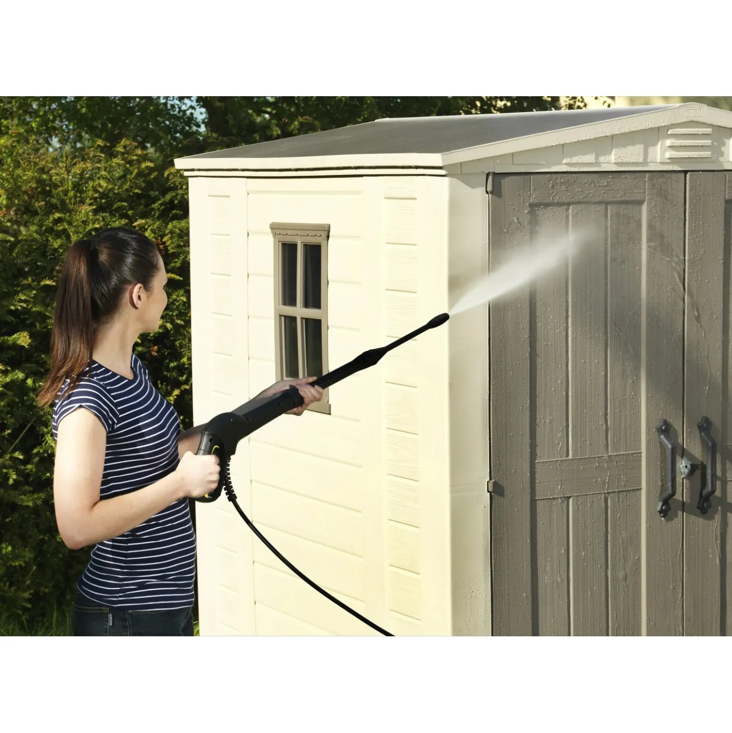 Casetta da giardino in plastica Keter Factor sp 1,6 mm marrone 3,39 mq