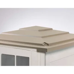 Casetta da giardino in PVC Pagoda Evo 80 sp 20 mm bianco/tortora 90x90x195 cm
