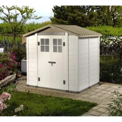 Casetta da giardino in PVC Tuscany Evo sp. 20 mm beige 3,98 m²