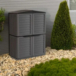 Casetta da giardino in PVC Garden Shed sp. 60 mm antracite 2,5 m²