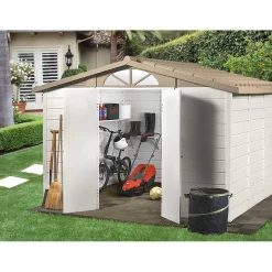 Casetta da giardino in PVC Garofalo Tuscany 280 sp. 20 mm bianco crema 8,06 m²