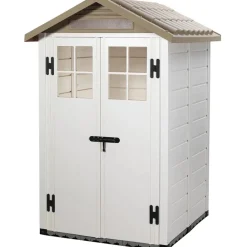 Casetta da giardino in PVC Tuscany Evo sp. 20 mm beige 1,97 m²