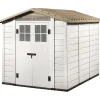 Casetta da giardino in PVC Garofalo Tuscany Evo sp. 20 mm bianco crema 6 m²