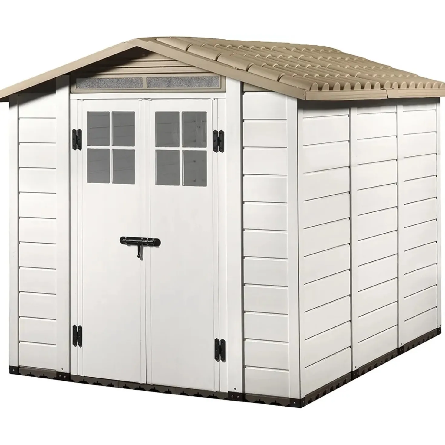 Casetta da giardino in PVC Garofalo Tuscany Evo sp. 20 mm bianco crema 6 m²